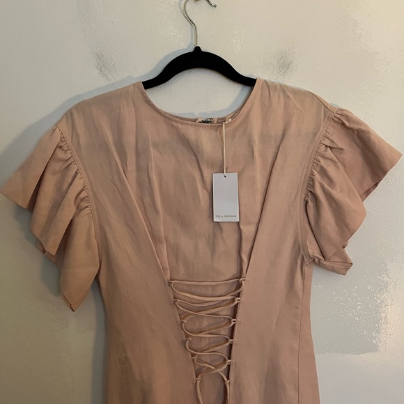 NWT Ulla Johnson Otille Dress Lace Up Front Pink Size 2 - Picture 4 of 13